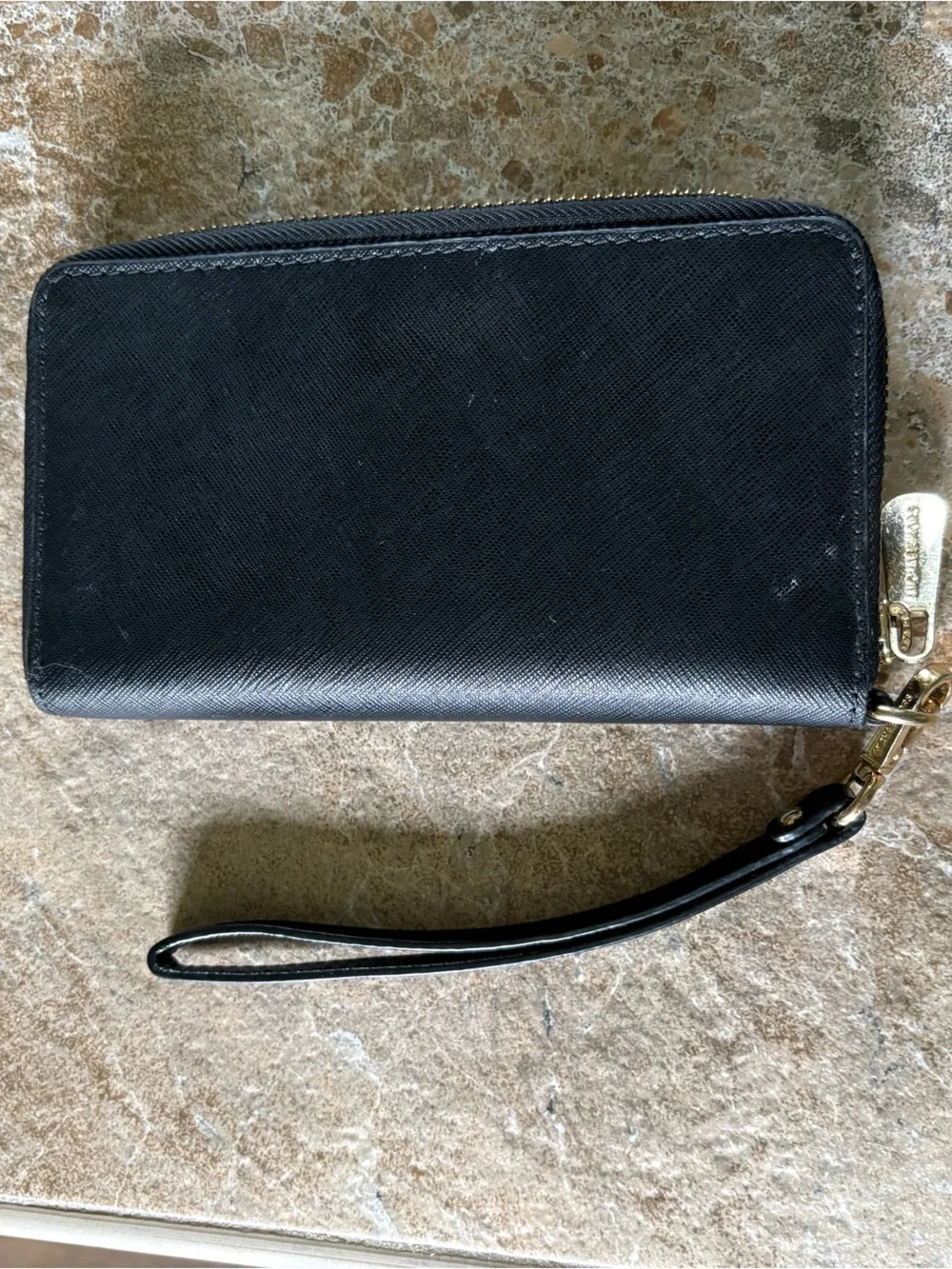 Michael Kors Black & Gold Wristlet Wallet